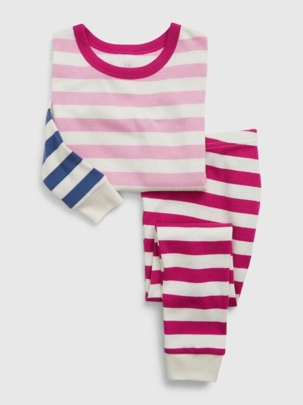 Baby Gap Organic Cotton Multi-Stripe PJ Set 2 Piece Pajamas Sleep NEW Girls 4 4T